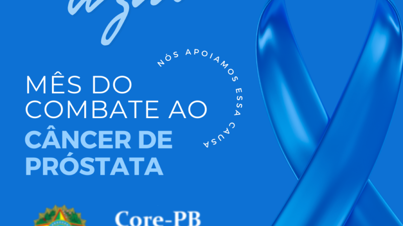 Novembro Azul, O Core-PB apoia essa campanha.